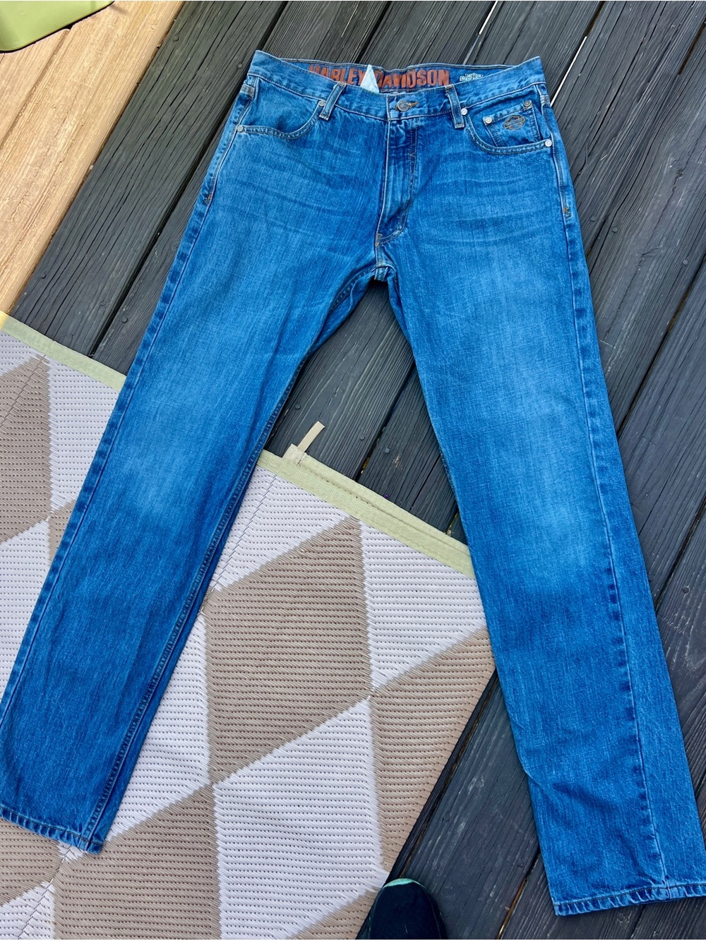 Harley-Davidson Men’s Jeans 32x34 Straight Leg Biker Denim Motorcycle